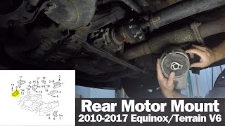 Replace Rear Motor Mount on Chevy Equinox GMC Terrain V6 Step by Step [upl. by Oliana125]