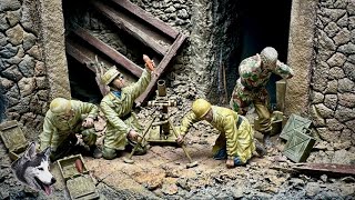 Part 2 Custom 135 scale realistic WWII vignette Montecassino Abbey in Italy 1944 [upl. by Eeladnerb]