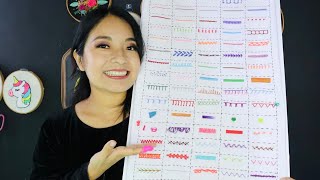 100 PUNTADAS DIFERENTES PARA BORDADOS A MANO EN TU MUESTRARIO  HAND EMBROIDERY EASY SAMPLER [upl. by Libb]