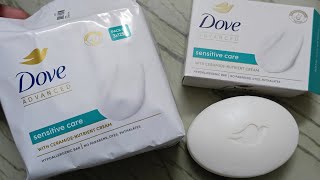 Dove Sensitive Care Soaps Review  Unboxing [upl. by Eelydnarb]