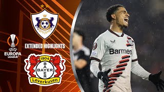 Qarabağ vs Leverkusen Extended Highlights  UEL Round of 16 1st Leg  CBS Sports Golazo [upl. by Silliw8]