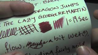 Ink Review Diamine Red Dragon Ink [upl. by Dibri]