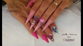 Ongle en gel quotForme Blade gothique chicquot avec les produits ONGLEMOD [upl. by Nwahsauq]