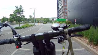 eScooter ride to Montreal crossing JacquesCartier Bridge from Longueuil [upl. by Aroc535]