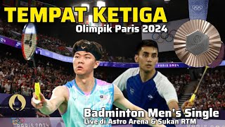 Lee Zii Jia vs Lakshya Sen Olimpik Paris 2024 Bronze Medal  Live di Astro Arena amp Sukan RTM [upl. by Ecirahs148]