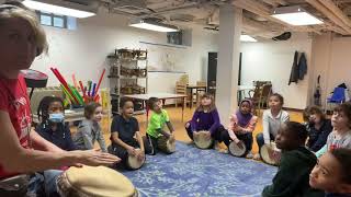 Fanga Alafia with djembe  lower elementary [upl. by Hoover914]