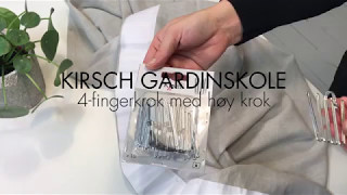 Kirsch Gardinskole  4fingerkrok med høy krok [upl. by Gerc]