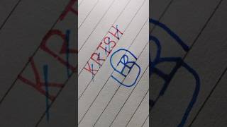 KRISH name logo short art artist trending krish [upl. by Noerb]