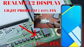 Realme c2 display light problem  Realme lcd light solution  mobile repairing video [upl. by Htomit]