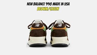 NEW BALANCE 998 MADE IN USA BrownGreen [upl. by Osy328]