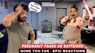 Pregnancy Prank on Boyfriend  Gone Too Far  Epic Reactions [upl. by Helen]