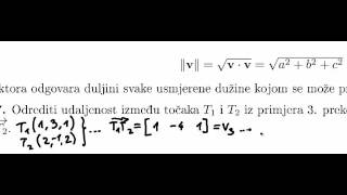 Duljina vektora i udaljenost među točkama u prostoru [upl. by Nuawaj297]