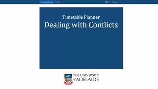 Timetable Planner  Dealing with Conflicts [upl. by Yerdna]