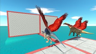 Carnivorous vs Herbivore Dinosaurs Learn To Fly and Compete  Animal Revolt Battle Simulator [upl. by Azilef]