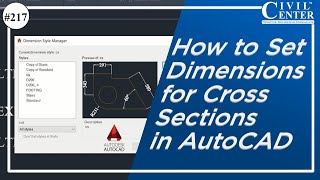 How to Set Dimensions for Cross Sections in AutoCAD [upl. by Enelrad]