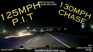 Dash Cam Arkansas State Police 130 mph chase and 125 mph pit NO Commentary [upl. by Giulietta]