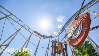 Colossus at Thorpe Park  POV  Front Row  4K  2023 [upl. by Fairlie348]