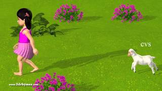 Mary had a Little Lamb  3D Animation English Nursery rhyme for children with lyrics [upl. by Yemorej]