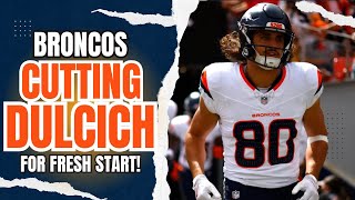 ROSTER MOVE Denver Broncos CUT Former 3rd Round TE Greg Dulcich [upl. by Ott]