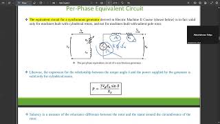 Salient Pole Theory of Synchronous Machines [upl. by Elleyoj]