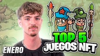 TOP 5 MEJORES JUEGOS NFT PARA GANAR DINERO  Enero 2024 [upl. by Dwayne]