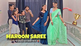 Maroon Saree Dance Challenge 💃  3rd Round Sonal vs Nikita Competition [upl. by Baum]