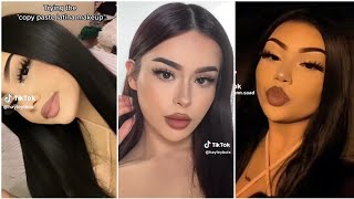 Trying The Latina Makeup Tutorial ✨ TikTok Compilation [upl. by Enaz]