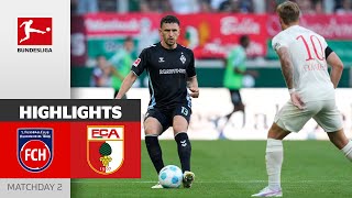 Heidenheim On Fire  1 FC Heidenheim 1846  FC Augsburg 40  Highlights  MD 2 – Bundesliga 2425 [upl. by Damas]