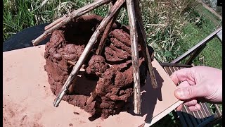 Making a clay model roundhouse [upl. by Hickie]