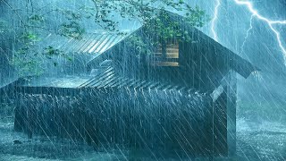 Rain Sounds For Sleeping  99 Instantly Fall Asleep With Rain And Thunder Sound At Night [upl. by Azilef875]