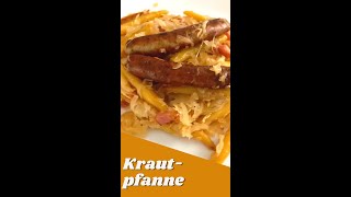 🍳 Schupfnudeln mit Sauerkraut amp Würstchen 🥓 Schnell amp einfach braten  wie vom Weihnachtsmarkt [upl. by Gilbye]