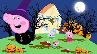 What Is Peppa Doing At Halloween Peppa Pig Funny Animation [upl. by Laverna615]