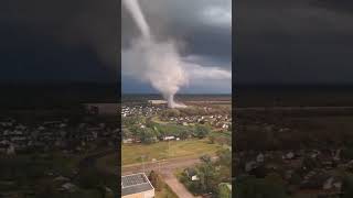 A City Destroyed by Tornado 🌪️ in Seconds tornado timelapse [upl. by Nnayrb]