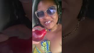 Eat a Jamaican Ethiopian Apple with me jamaica fruit ethiopian [upl. by Nollid221]