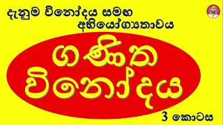 ගණිත විනෝදය  3 කොටස  Ganitha Vinodaya [upl. by Jochebed839]