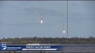 Falcon Heavy Landing  4 Miles  Double Sonic Booms [upl. by Ewald]