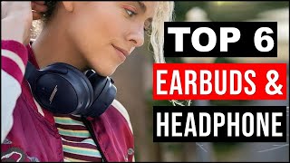 Top 6 Best Earbuds amp Headphones in 2023  Best Wireless Earbuds Wireless Headphones  Reviews [upl. by Ahsiat]