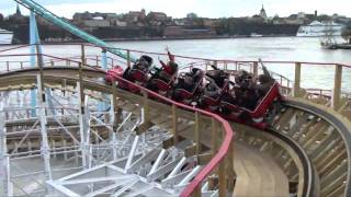 Twister Wooden Roller Coaster Front Seat POV Gröna Lund Sweden Grona Lund [upl. by Oidale]