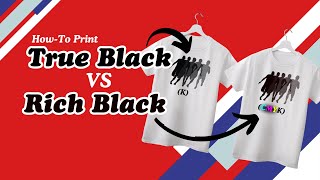 How to Print True Black vs Rich Black  Crio Powderless DTF [upl. by Ingrim]