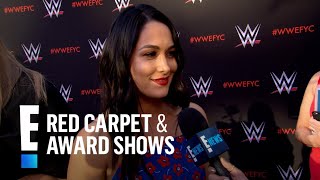 Brie Bella Gives Status Update on Sister Nikki amp John Cena  E Red Carpet amp Award Shows [upl. by Zulema]