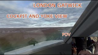 London Gatwick 🇬🇧  England  LGW  EGKK  Cockpit and Yoke View  XPlane 11 [upl. by Aljan896]