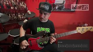 Blink 182  A Letter To Elise Studio Version bass lesson  tabs [upl. by Aloeda566]