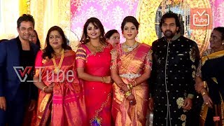 Rachita Ram At Meghana Raj amp Chiranjeevi Sarja  Wedding Reception  2018 [upl. by Ameehs]