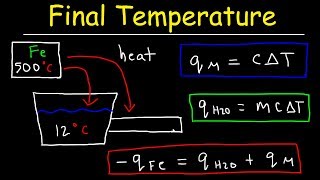 Final Temperature Calorimetry Practice Problems  Chemistry [upl. by Nedrud]