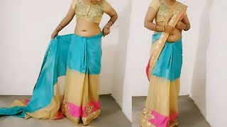 New Style Ultra Low Waist Saree Draping [upl. by Adnawahs]