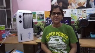 Usha Atomaria Personal Table top Room Cooler Unboxing amp Review in Hindi [upl. by Flosser845]