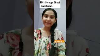 What is FDI  Foreign Direct Investment 2022 shorts gk india investment investing economics [upl. by Desdamonna]