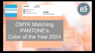 CMYK Matching PANTONEs Color of the Year 2024 in pressSIGN [upl. by Enriqueta]