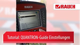 Tutorial QUANTRONA 24  QUANTRONGuide Einstellungen  Rauch Landmaschinenfabrik GmbH [upl. by Gavini]