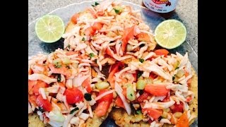 Tostadas de Jaiba  Crab Meat Tostadas How To [upl. by Kessel]